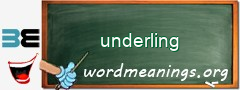 WordMeaning blackboard for underling